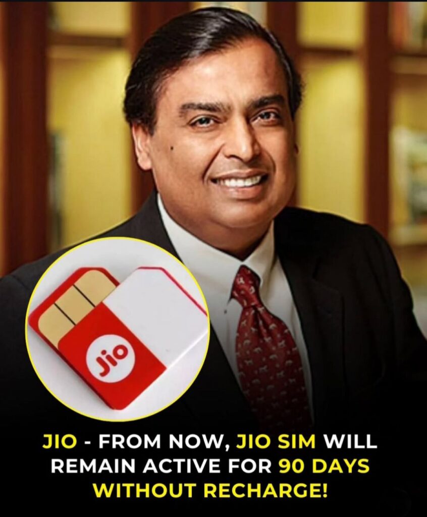 Smartphone user relaxed after TRAI's new SIM validity rule, with icons of Jio, Airtel, Vi, and BSNL showing extended recharge timelines.